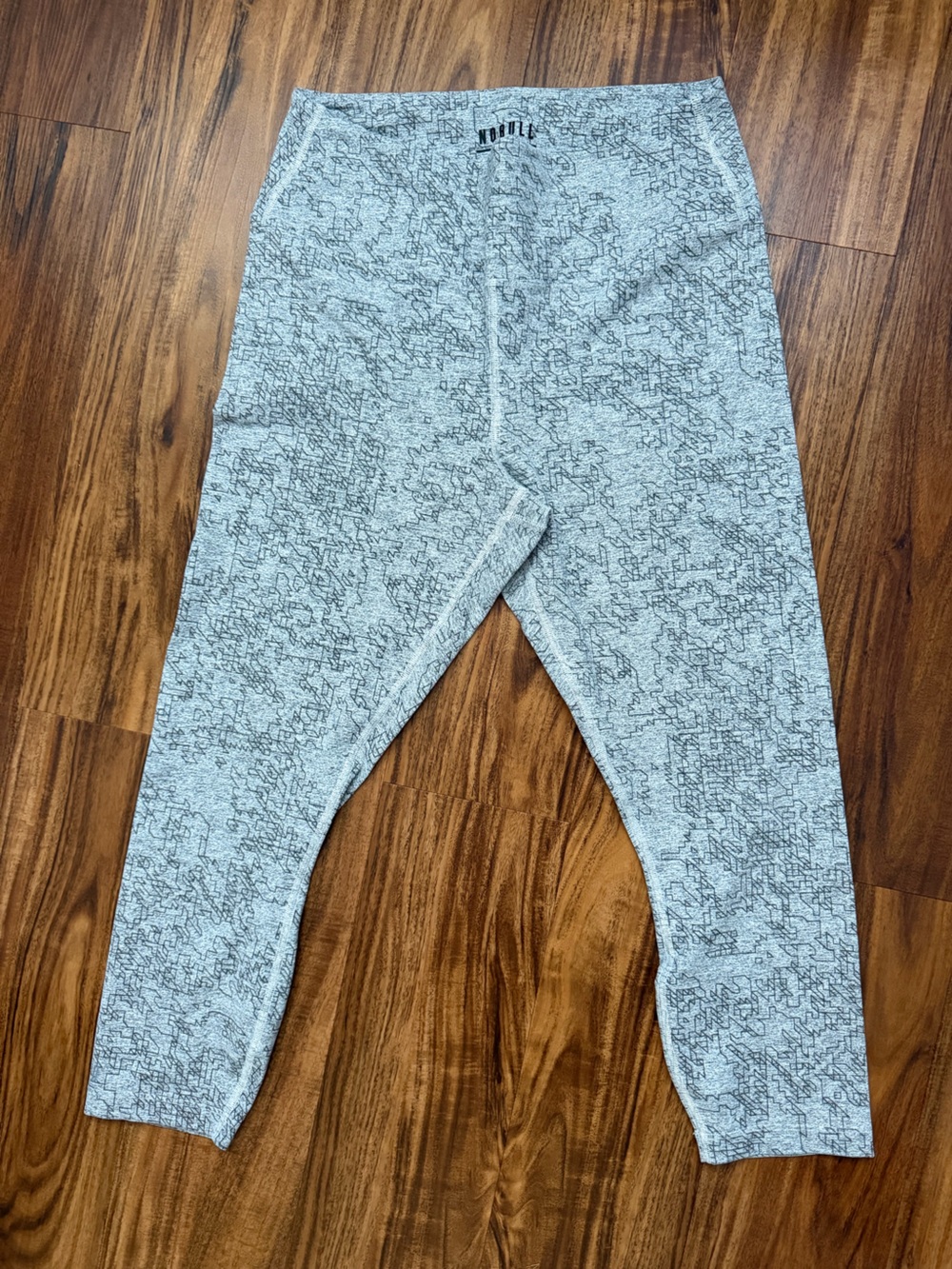 NOBULL Grey Marble Print Kids Leggings